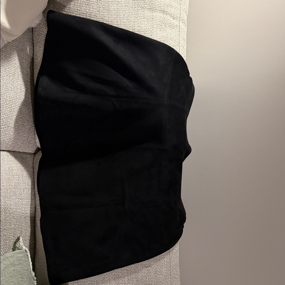 Ann Taylor Faux Suede Black Skirt